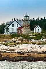 Whitehead Lighthouse on Rocky Island on the Maine Coast